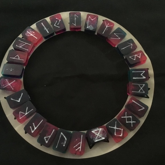 Black Drawstring Bag with Star and Moon Design - Picture 3 of 9